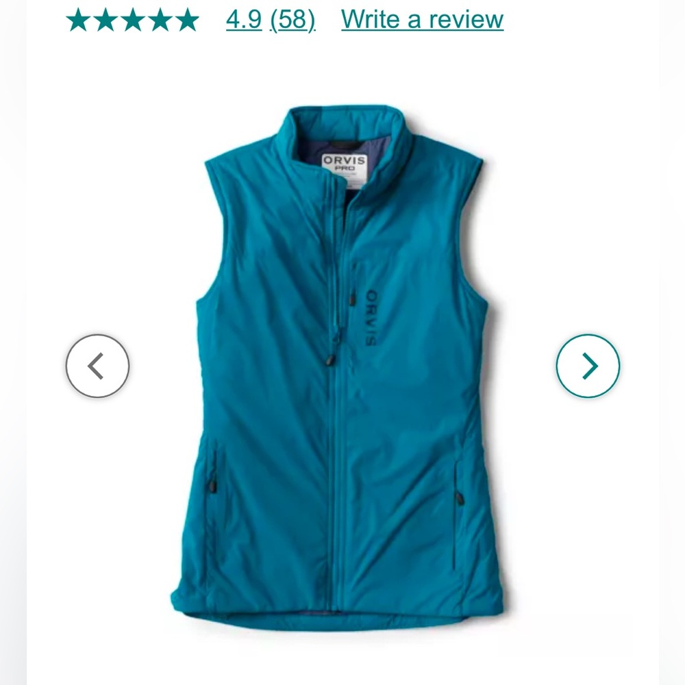 Orvis women’s pro vest small new